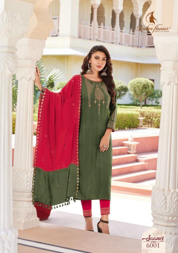 Ladies Flavour Saanvi Vol 6 Exclusive Kurti With Bottom Dupatta Collection